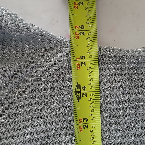 💥3for$12💥 VINTAGE Worthington women's silver sweater tunic size 3X - Picture 7 of 9